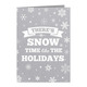 Snow Time Vertical Folded Shimmer Holiday Cards Image 5 of 10